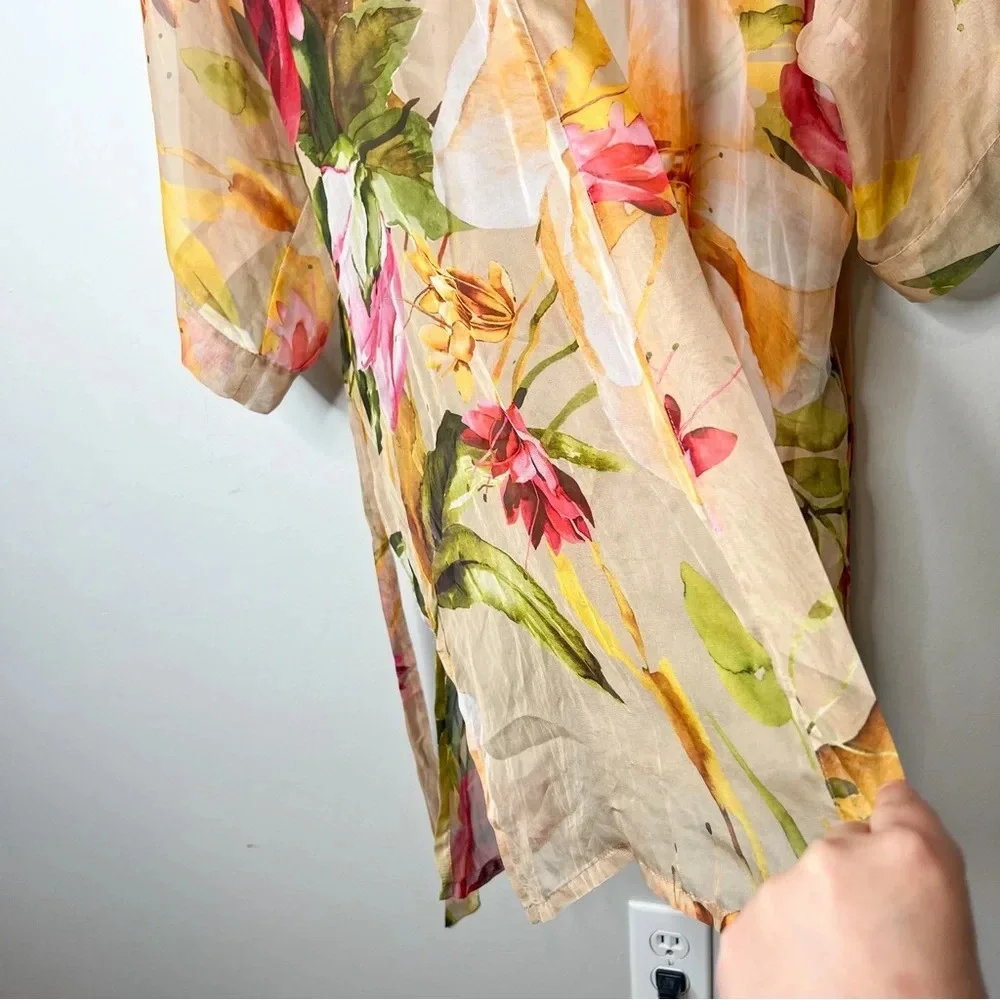 Samantha Chang Lifestyle Printed Short Kimono